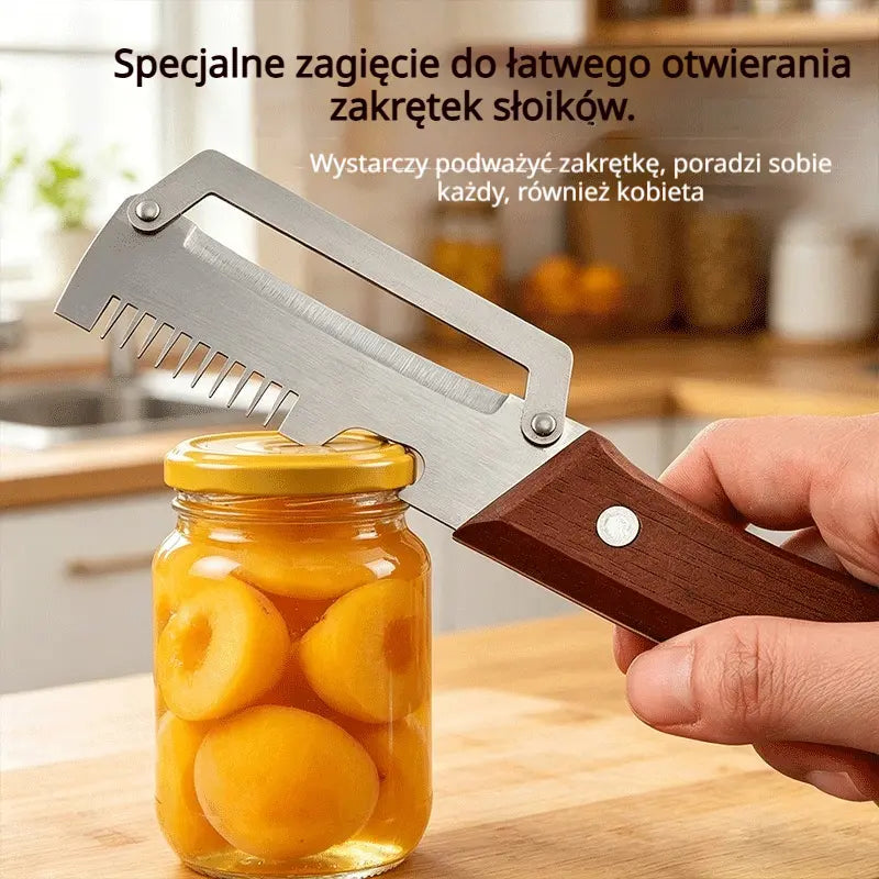 🔥Kup 1, a drugi otrzymasz gratis (2 sztuki)🧅🔪 Wielofunkcyjna obieraczka kuchenna 3 w 1: obiera, szatkuje warzywa, kroi mięso i otwiera butelki 🔥