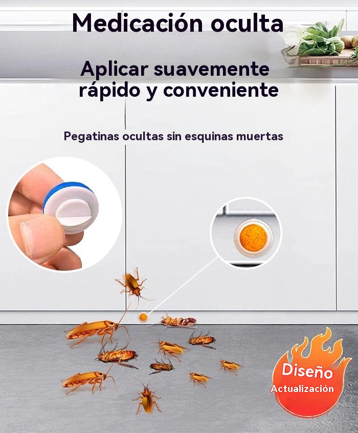 🔥【Compra 3 cajas y llévate 2 gratis.】Parche de cebo de gel fuerte para matar cucarachas.Abre la tapa y úsalo inmediatamente para eliminar nidos de cucarachas.
