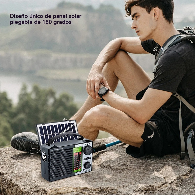 🏕️💥Oferta especial💥🏕️ Radio multifunción portátil solar, ✅Admite escucha de frecuencia completa de banda completa ✅Admite modo Bluetooth