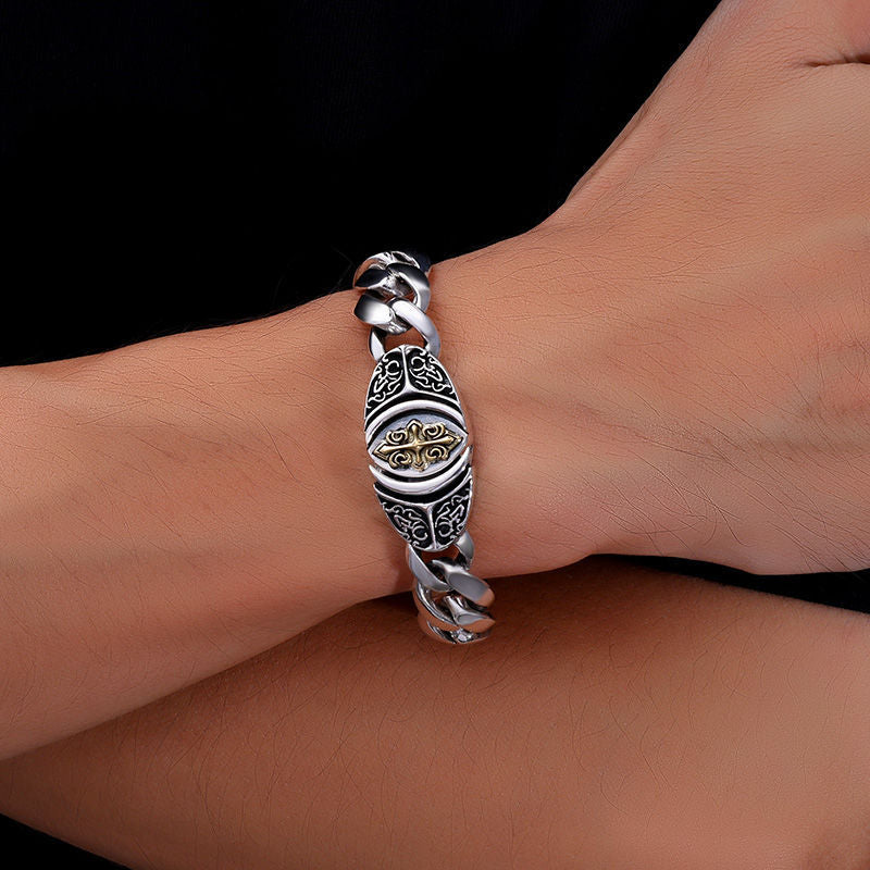 ✨🔥Pulsera de tanque lisa y sencilla estilo punk con personalidad para hombres europeos y americanos de verano 2025, Estilo punk urbano, hecho a mano, aspecto único.