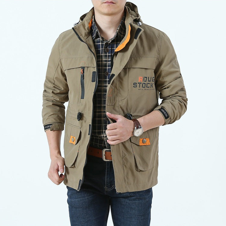 šćNuevo producto en ofertać š„ćM-5XLćChaqueta informal con capucha de longitud media para hombre