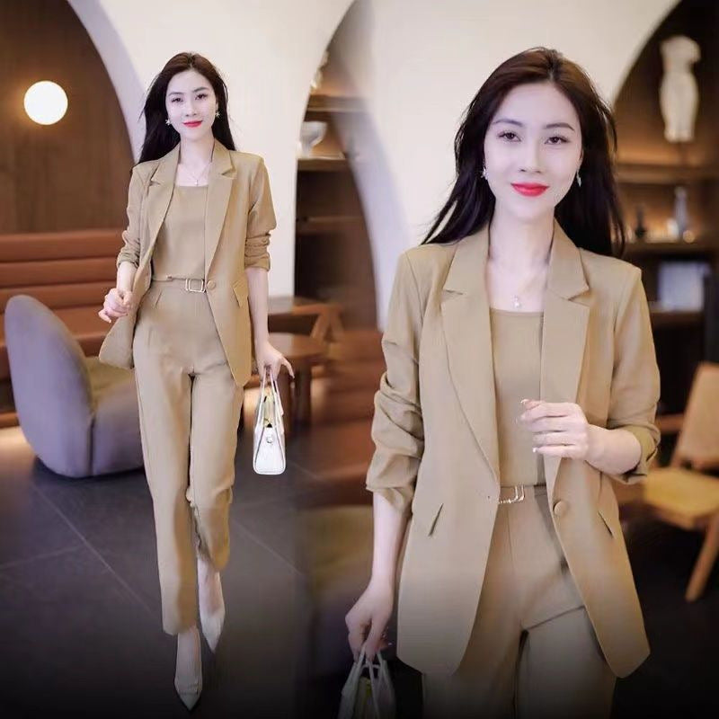 🏆【Marynarka + kamizelka + spodnie】Nowy, stylowy zestaw garniturowy w stylu casual (3 elementy)
