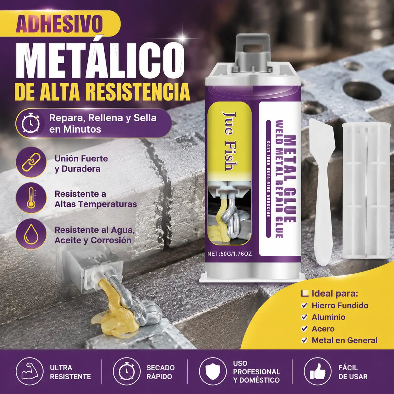⚡【2 kompleta za 23 eura】🔩 Metalno ljepilo – Popravno ljepilo za metalno zavarivanje ✨