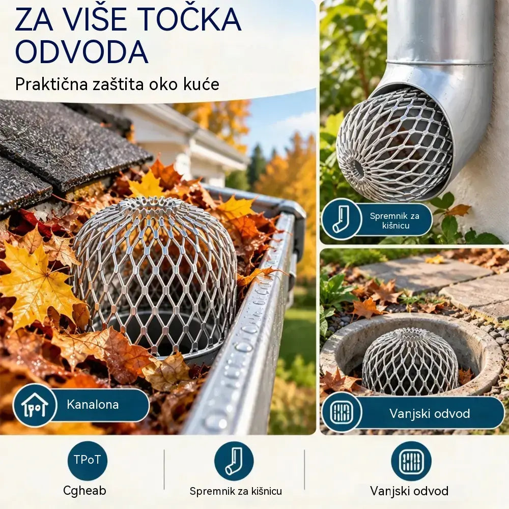 🍂💧 Rešetke za odvode i žljebove | Zaštitne rešetke za odvodne cijevi i sustave odvodnje