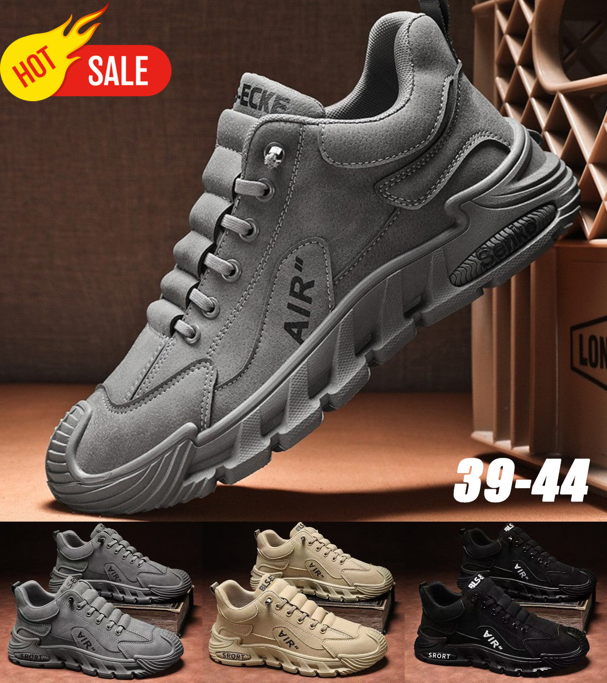📢【39-44】Zapatos casuales transpirables de moda para hombre