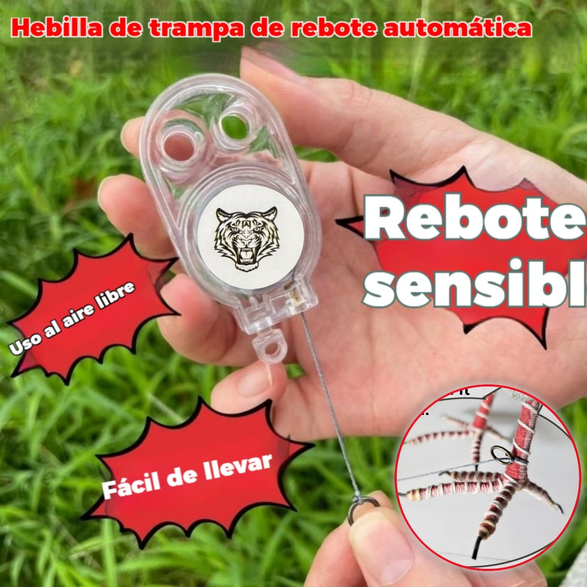 🐓🐦🔥【Compra 2 y llévate 2 gratis】Trampa de resorte para exteriores, trampa de bloqueo automático de alta sensibilidad