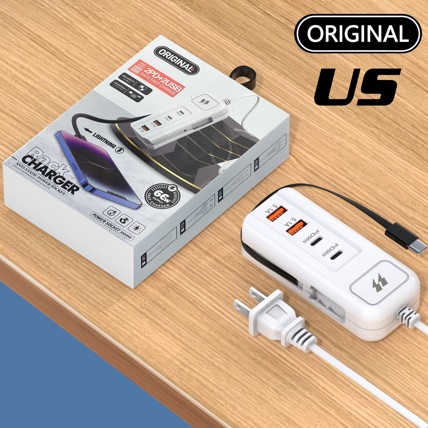 🔥Nuevo producto🔥 ⚡ Cable de extensión USB Smart Hub de 4 puertos, carga rápida de 30 minutos, protección contra sobretensiones, lo que garantiza una carga ordenada.