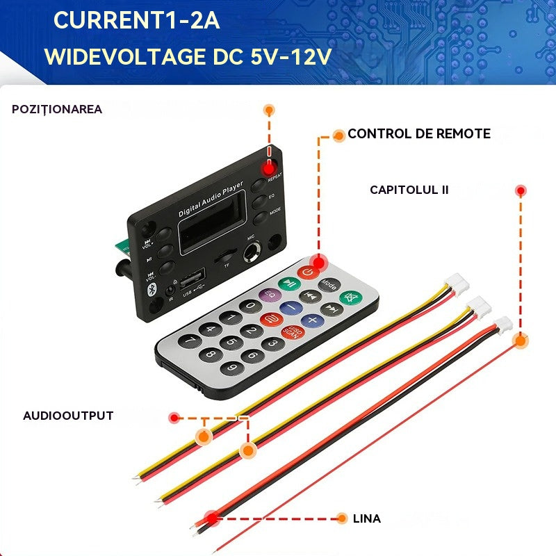 ✨💥【Compra 1 y llévate 1 gratis】 🎵 Amplificador de altavoz Bluetooth y DAC con control remoto inalámbrico, conexión USB y grabación 🎙️