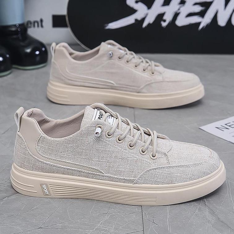 【39-44】【🔥💥50% de descuento】Zapatos de lona informales de lino transpirables, versátiles y modernos para hombre de verano