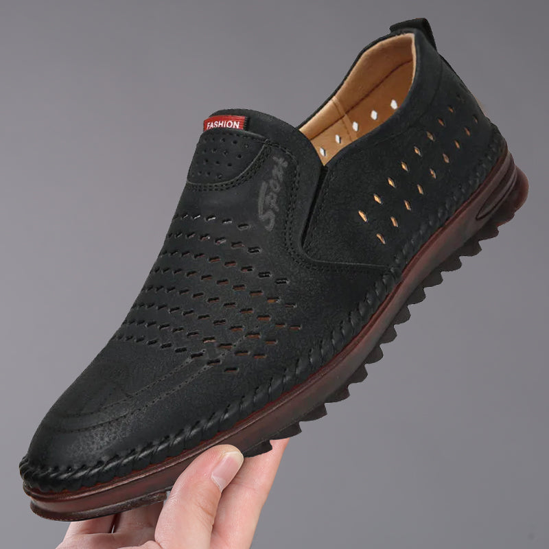 💥【50% de descuento】🔥✨【39-44】Nuevos zapatos casuales de cuero para hombre, de verano 2025