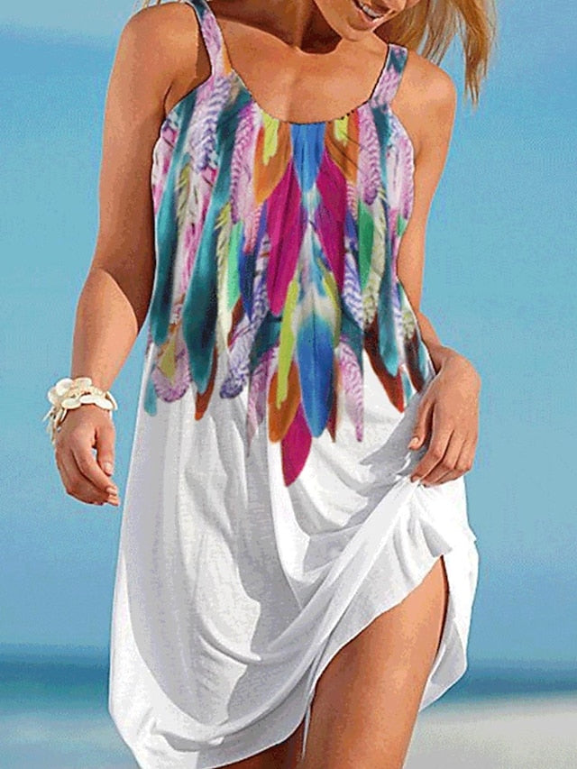 🥰🌷【S-5XL】Ženska ljetna haljina za plažu s printom🌷Moderna i ležerna🌷Prekrasna