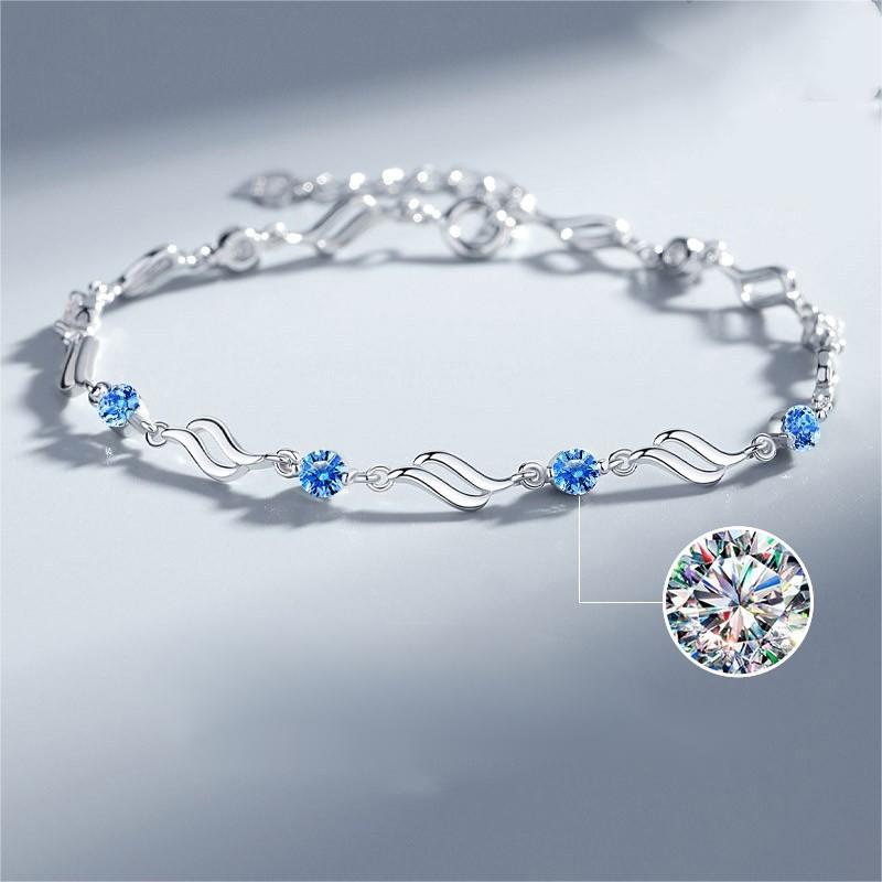 ✨✨【Купете 1, вземете 1 безплатно】💎💎Дамска гривна от сребро 925 с форма на океанско сърце, модерна, лек лукс, нишова, изящна