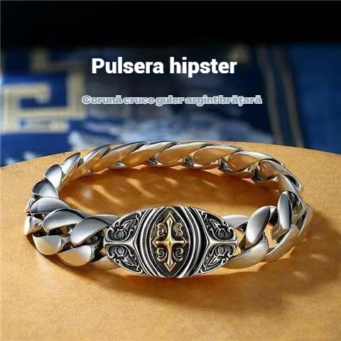 ✨🔥Pulsera de tanque lisa y sencilla estilo punk con personalidad para hombres europeos y americanos de verano 2025, Estilo punk urbano, hecho a mano, aspecto único.