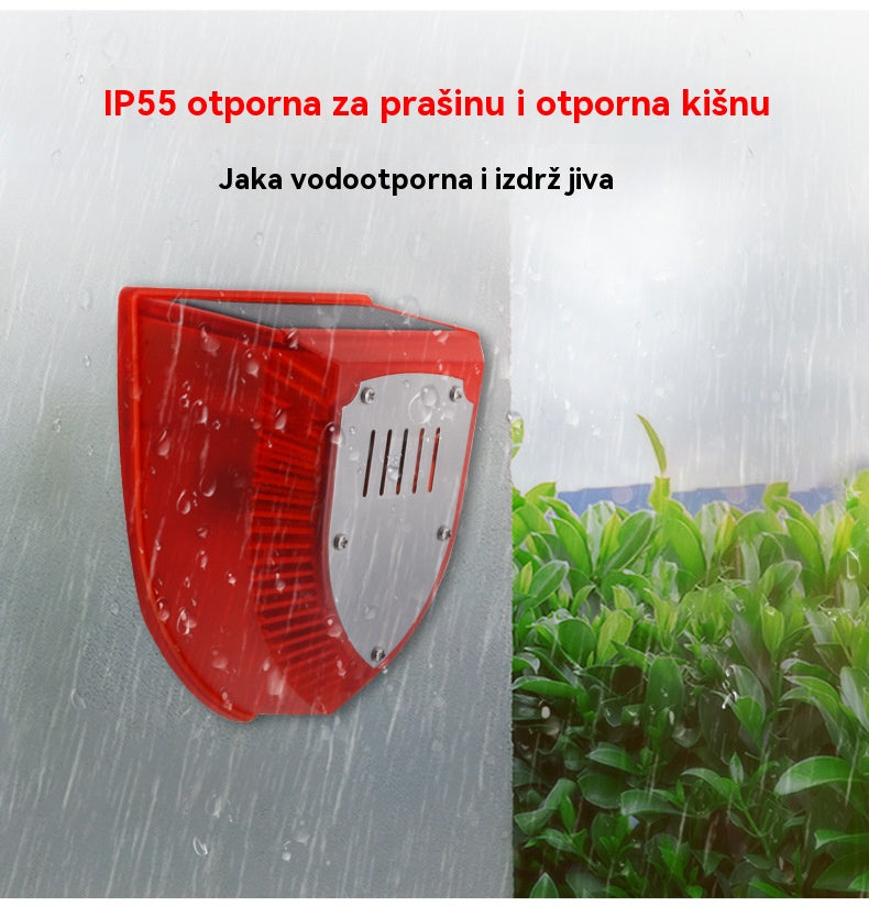 đ„VruÄa rasprodajađ„Solarni zvuÄni i svjetlosni alarm za odbijanje ptica, crveno svjetlo bljeska za odbijanje ĆŸivotinja, pogodno za poljoprivredno zemljiĆĄte, dvoriĆĄte, voÄnjak