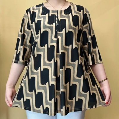 【XL-8XL】 Luźny damski top w dużych rozmiarach 2026 z nadrukiem