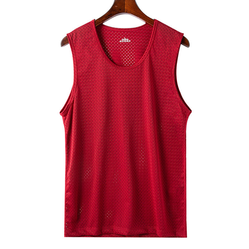 đ„ăCompra uno y llĂ©vate otro gratisăđ„Chaleco de malla de seda de hielo para hombre, fino, ajustado, deportivo, sin mangas, para fitness, para hombre
