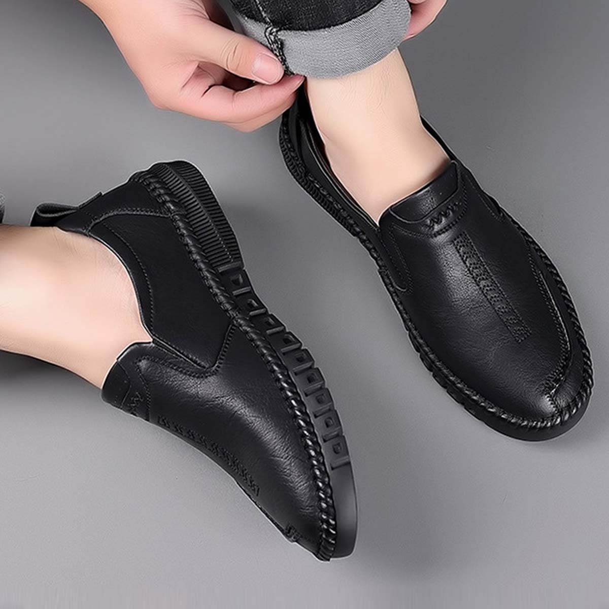 Descuentos por tiempo limitado 👞【39-44】Zapatillas deportivas casuales para hombre 2025, fabricadas en piel auténtica, con suela suave, antideslizantes, transpirables