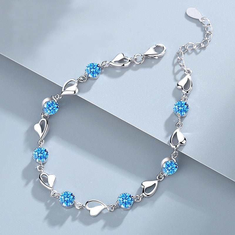 ✨✨【Купете 1, вземете 1 безплатно】💎💎Дамска гривна от сребро 925 с форма на океанско сърце, модерна, лек лукс, нишова, изящна