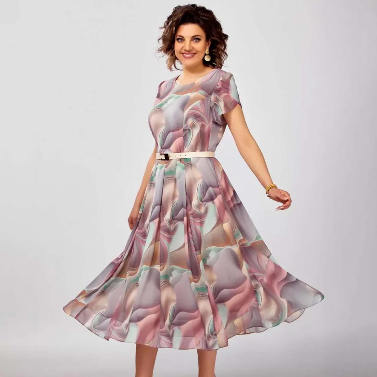 Venta caliente 🔥🥰【S-5XL】2025 nuevo vestido de gasa elegante de alta calidad, este es un vestido verde muy hermoso, es muy elegante cuando se usa, adecuado para la vida diaria y fiestas.