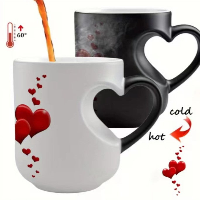 💝Novo 80% popusta💝 Keramička šalica u obliku srca koja mijenja boju za ljubavnike