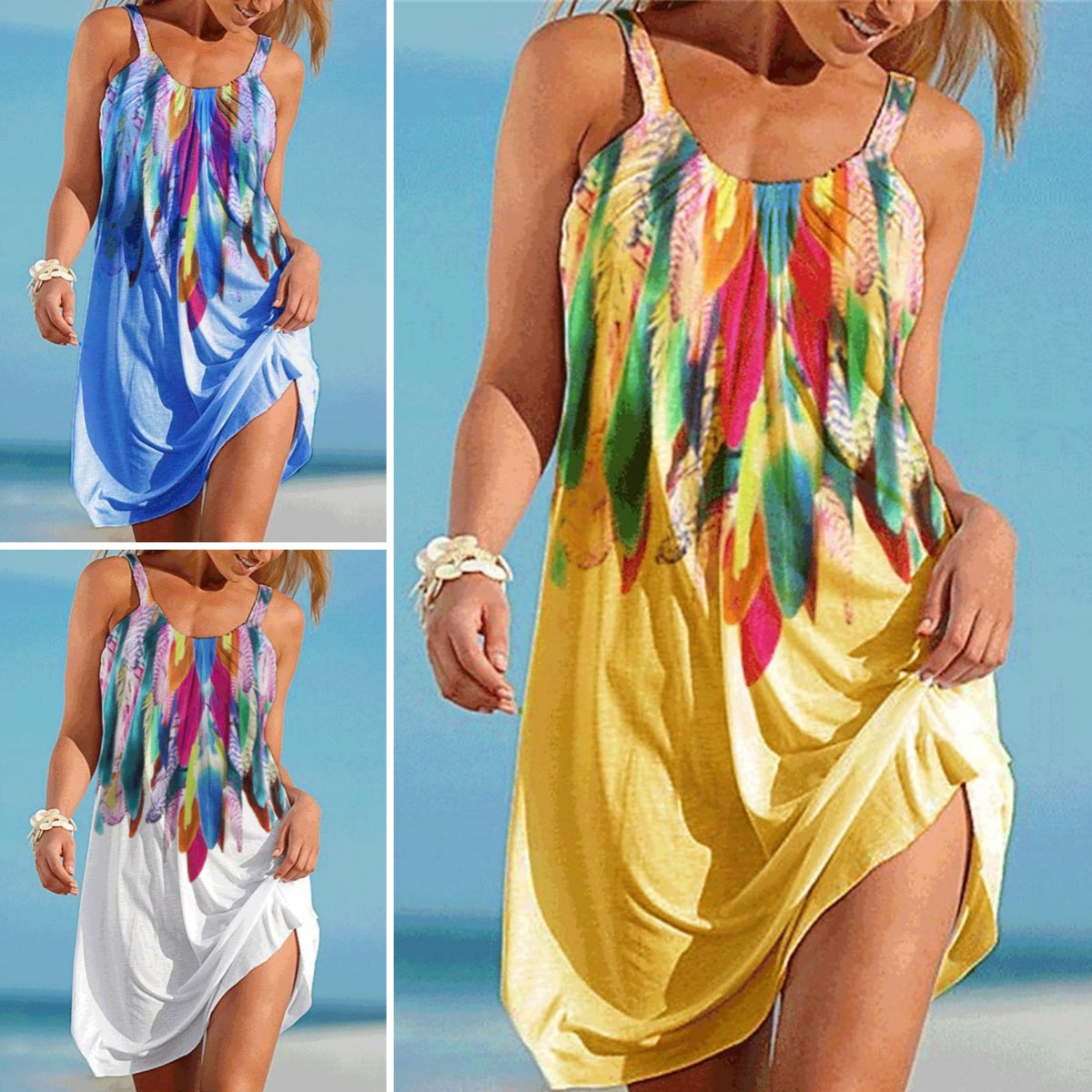 🥰🌷【S-5XL】Ženska ljetna haljina za plažu s printom🌷Moderna i ležerna🌷Prekrasna