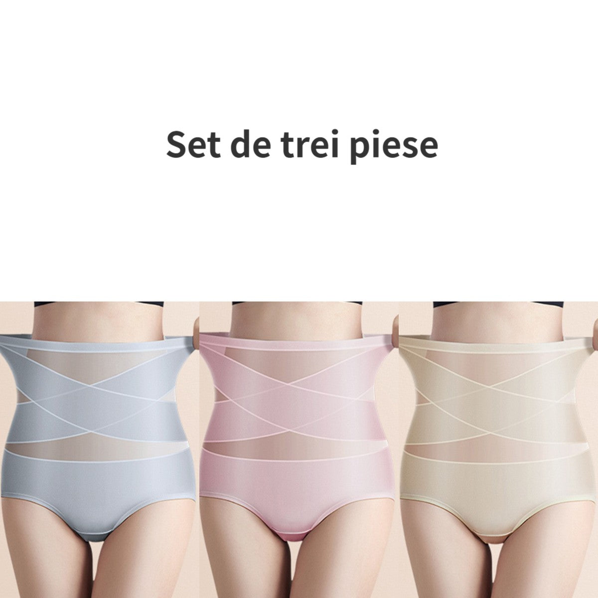 🌸✨ Bielizna modelująca brzuch w dużym rozmiarze z wysokim stanem i skrzyżowanymi plecami【50% taniej】