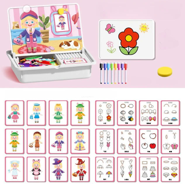 🧒Juego de bloques de construcción magnéticos de dibujos animados educativos para niños🧩Los rompecabezas educativos para niños permiten que los bebés aprendan mientras se divierten.