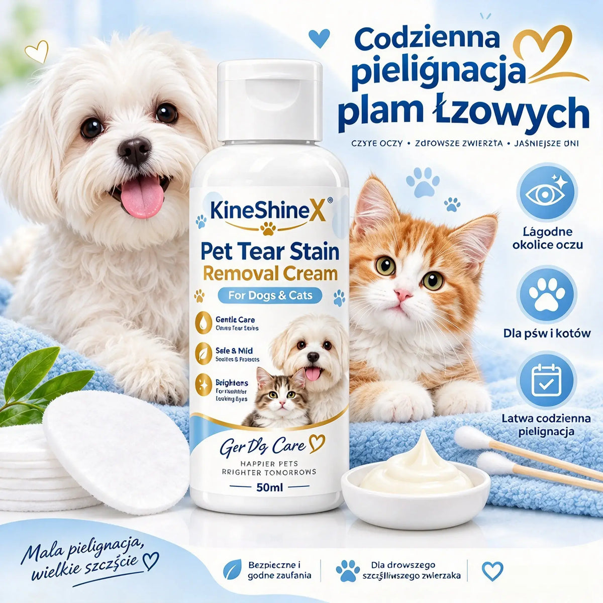 🐶Krem do usuwania zacieków pod oczami u zwierząt