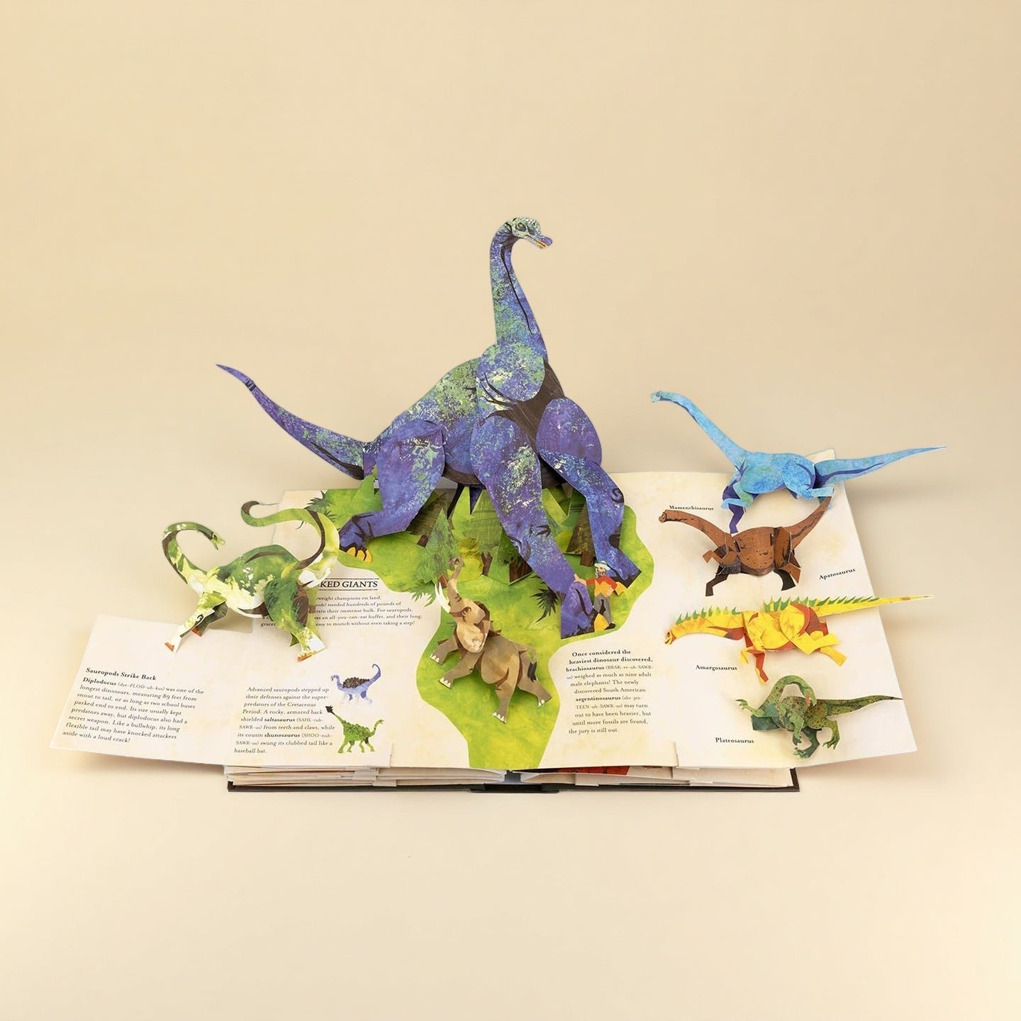 📕🦖【Детско просветление】📕 3D книга със знания за динозаврите, изскачаща книга с праисторически динозаври, енциклопедия на динозаврите