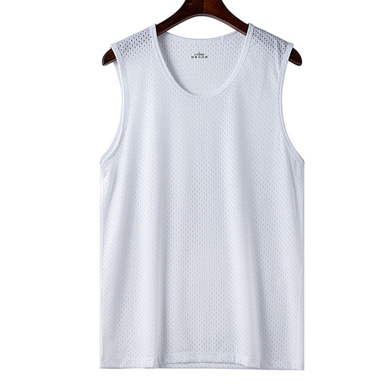 đ„ăCompra uno y llĂ©vate otro gratisăđ„Chaleco de malla de seda de hielo para hombre, fino, ajustado, deportivo, sin mangas, para fitness, para hombre