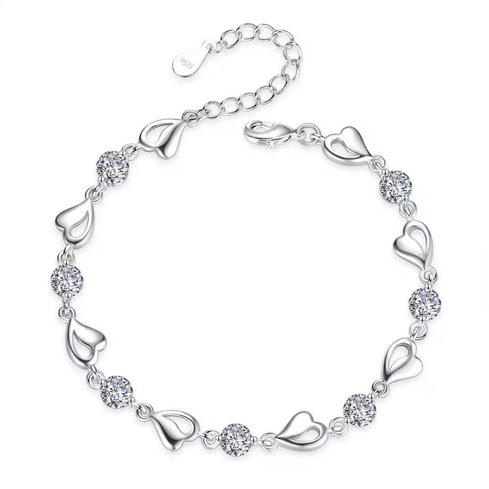 ✨✨【Купете 1, вземете 1 безплатно】💎💎Дамска гривна от сребро 925 с форма на океанско сърце, модерна, лек лукс, нишова, изящна