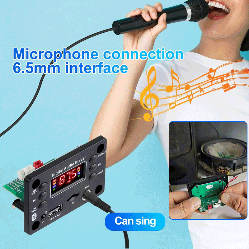 ✨💥【Compra 1 y llévate 1 gratis】 🎵 Amplificador de altavoz Bluetooth y DAC con control remoto inalámbrico, conexión USB y grabación 🎙️