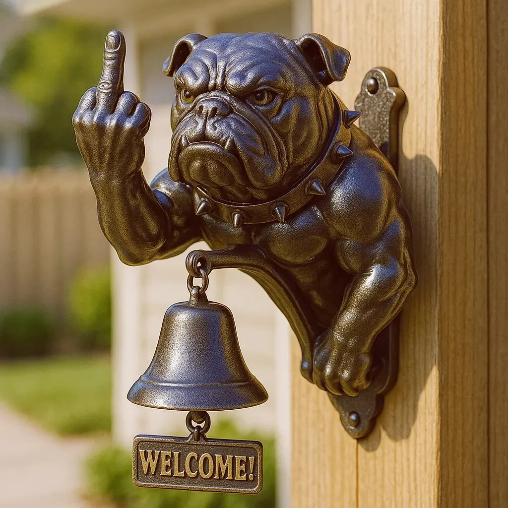 【🔥Cosas graciosas y divertidas para casa 🔥】🔔Timbre para perro - Tonos divertidos de bulldog 🐶