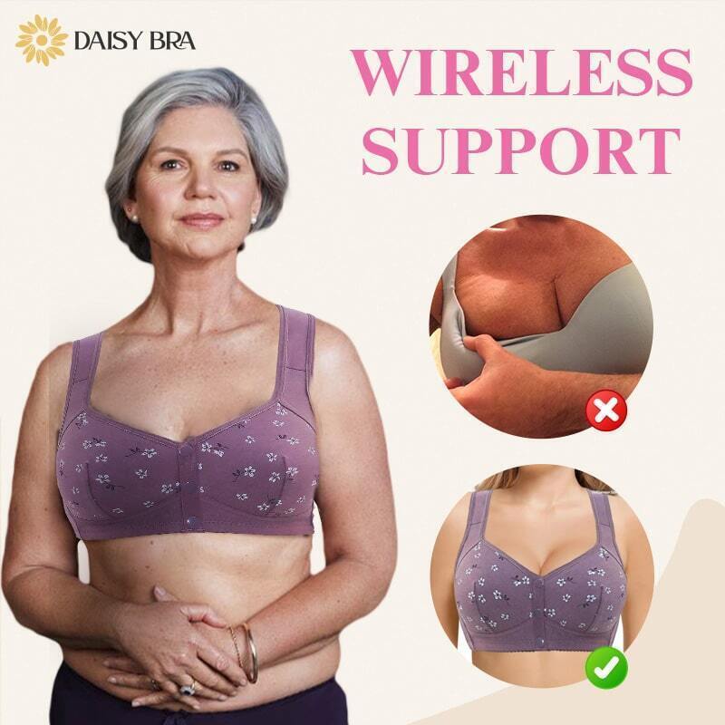 ❤️🔥【Kup 2 sztuki, a 2 otrzymasz gratis】【40-110KG】Wygodny i oddychający biustonosz damski z nadrukiem