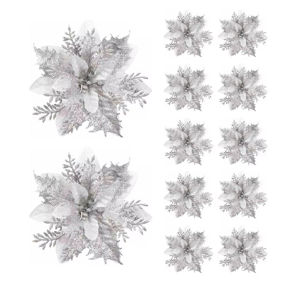 🎄【Nowość świąteczna】Zestaw 10 wykwintnych ozdób świątecznych, odpowiednich na choinki i świąteczne dekoracje do domu.