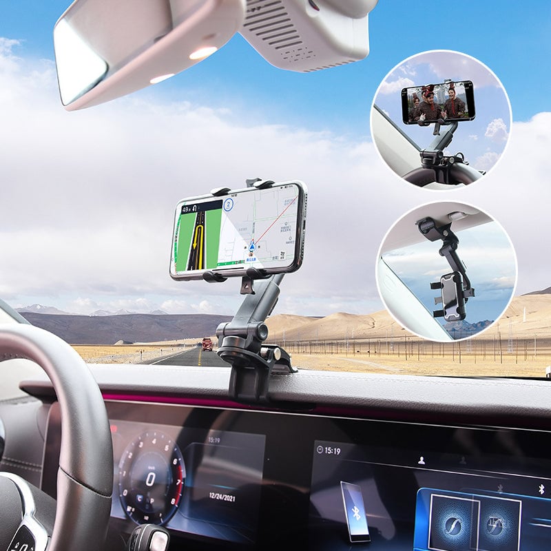 🎁【Compra uno y llévate otro gratis】Soporte para teléfono para coche giratorio 360° multifuncional. Súper fácil de usar y muy práctico.