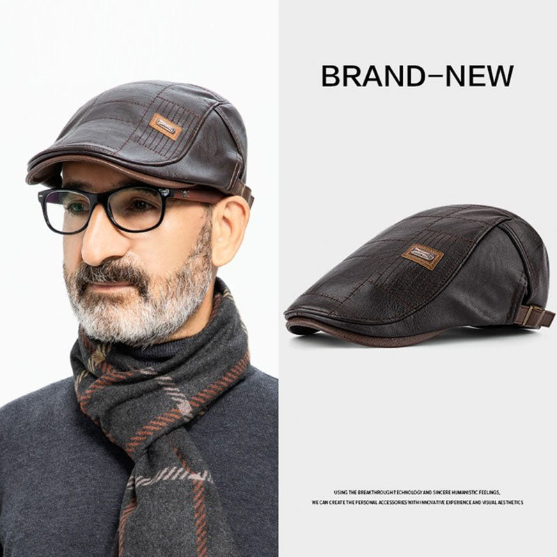 🧢【50% de descuento】🔥 Boina de cuero vintage premium