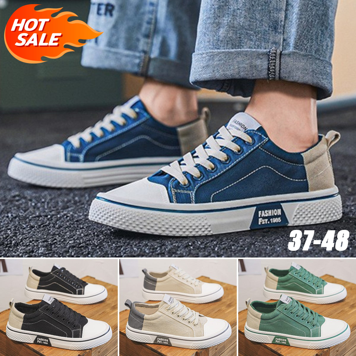 💥【50% zniżki】【37-48】👟 Męskie buty płócienne 2025 lato nowy styl wygodne oddychające miękka podeszwa wszechstronne