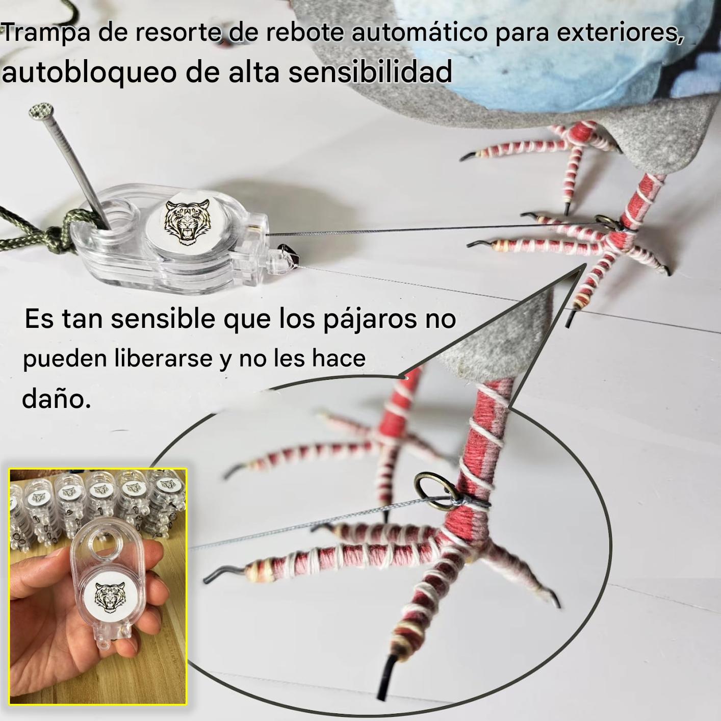 🐓🐦🔥【Compra 2 y llévate 2 gratis】Trampa de resorte para exteriores, trampa de bloqueo automático de alta sensibilidad