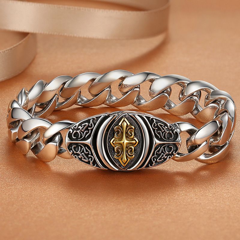 ✨🔥Pulsera de tanque lisa y sencilla estilo punk con personalidad para hombres europeos y americanos de verano 2025, Estilo punk urbano, hecho a mano, aspecto único.