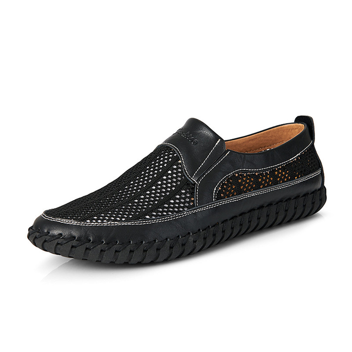 💥🔥【38-48】👞Nowe męskie buty ze skóry siatkowej na wiosnę i lato - duże rozmiary - prawdziwa skóra bydlęca, odporne na pot i nieprzyjemny zapach, oddychające i wygodne🔥💥