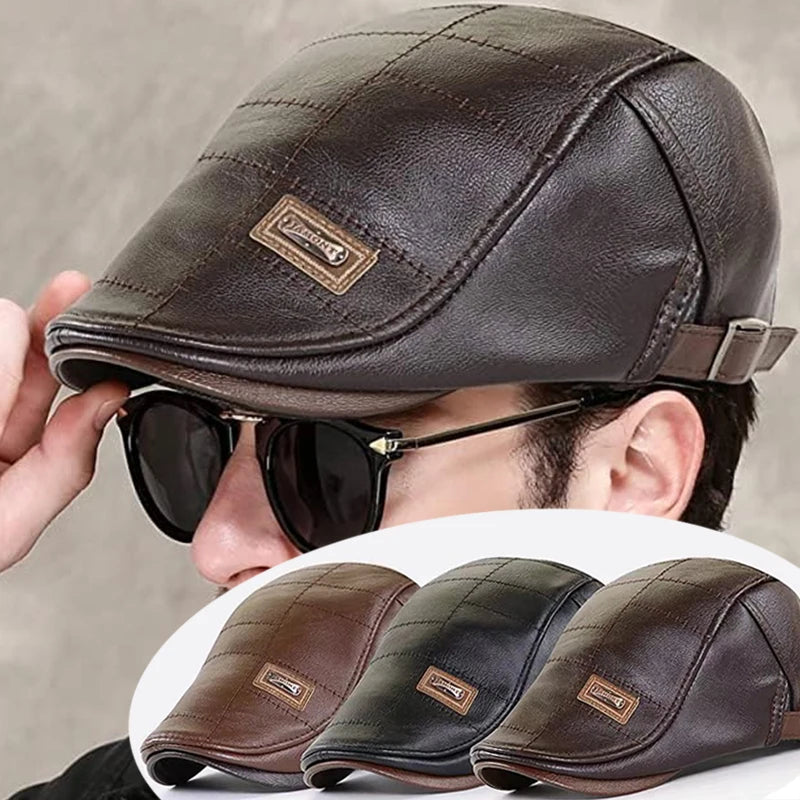 🧢【50% de descuento】🔥 Boina de cuero vintage premium