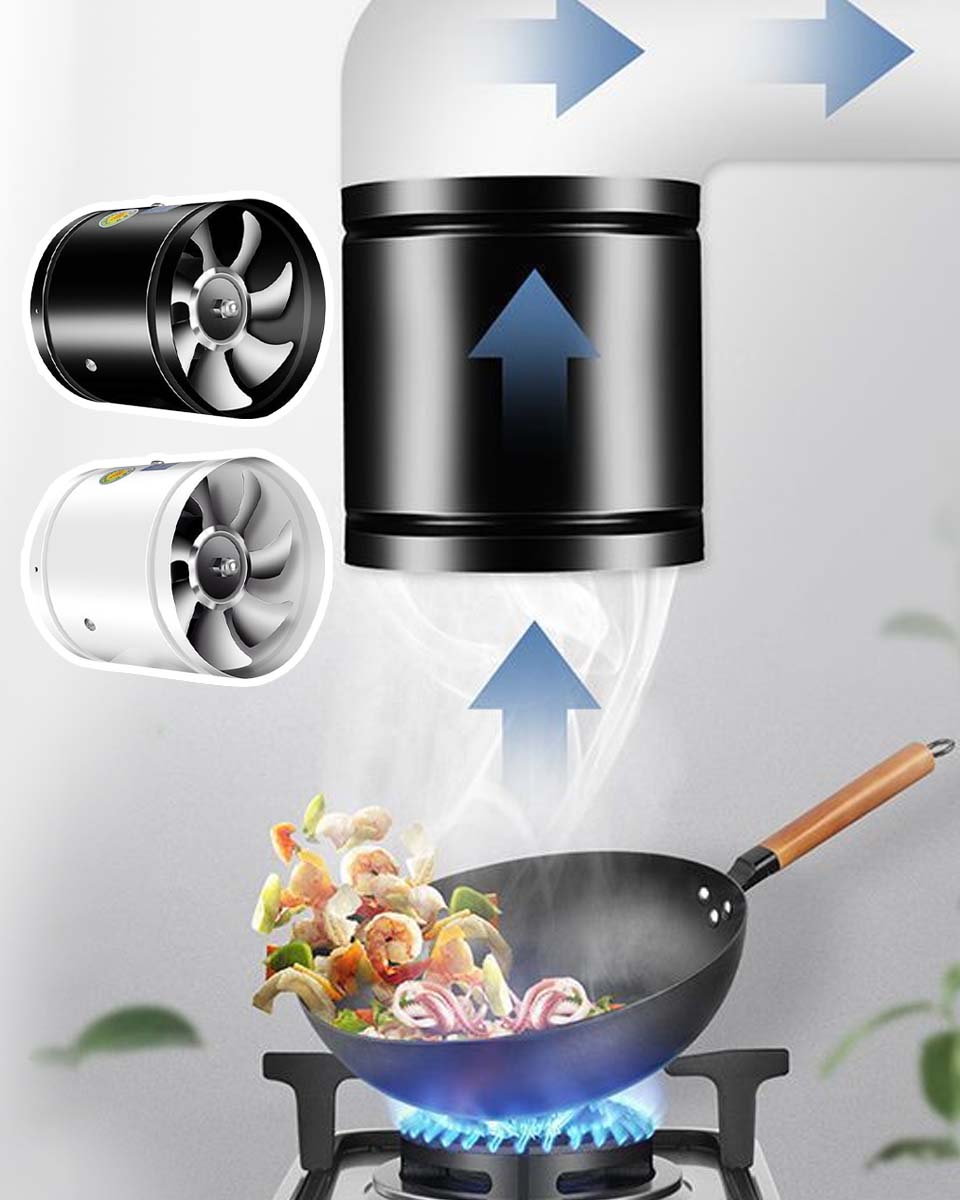 📢💥📽Potente extractor cilíndrico, ⚡Reducción de ruido de graves, ⚡Buena calidad, ⚡Ahorro de energía, ventilación por extracción🧊, adecuado para restaurantes, cocinas, baños, supermercados, oficinas,
