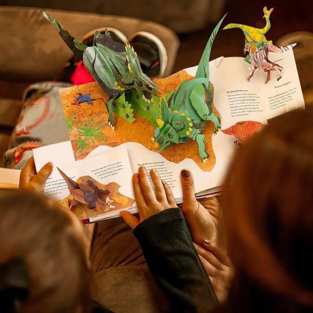 📕🦖【Детско просветление】📕 3D книга със знания за динозаврите, изскачаща книга с праисторически динозаври, енциклопедия на динозаврите