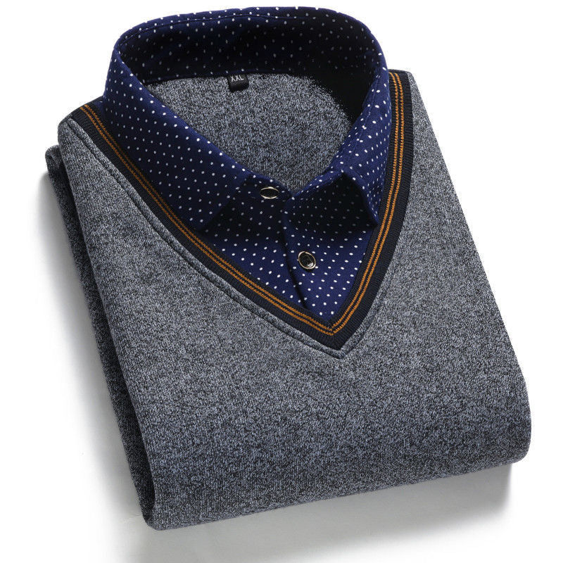 🔥👔【M-4XL】Мъжко есенно-зимно ново кадифено дебело топло плетено яке