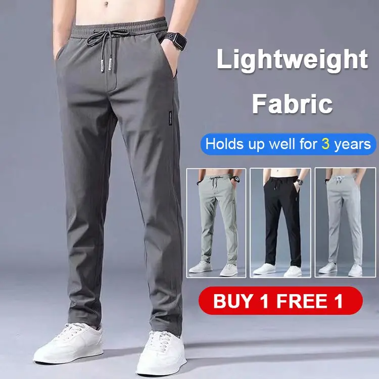 【M-5XL】2025 nuevos pantalones elásticos casuales para hombre, cómodos y de moda.