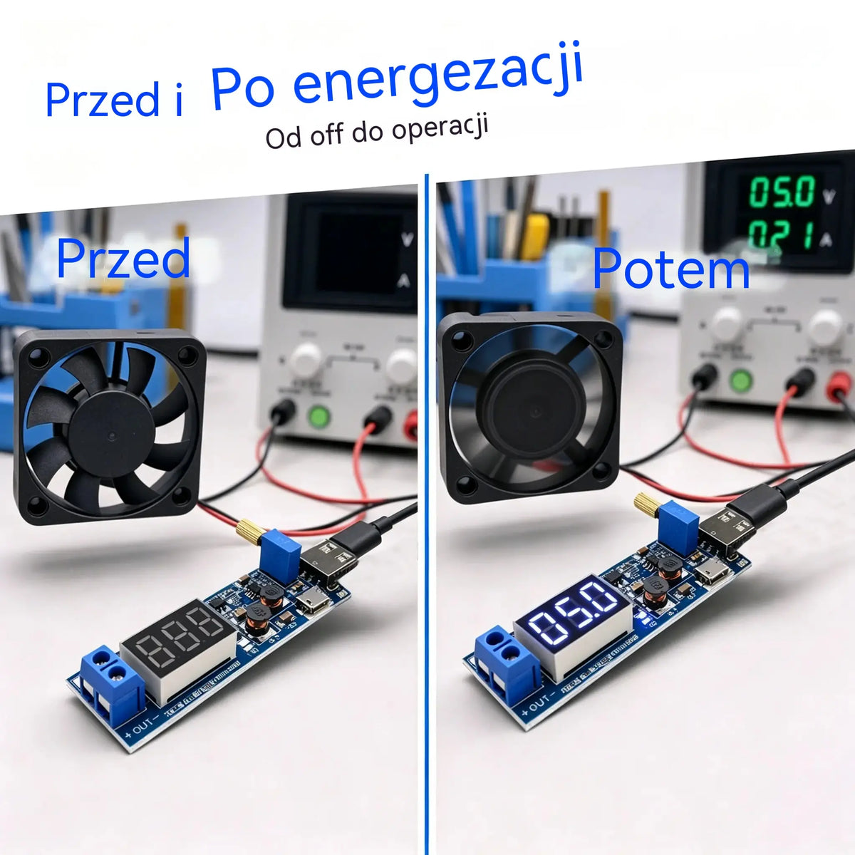 🔌【Interfejs Micro USB + interfejs typu C】💻 Regulowany moduł zasilania USB – 5 V wielowyjściowy regulator napięcia (3,3–24 V) | Zasilacz stacjonarny do wszystkich typów urządzeń 🔋