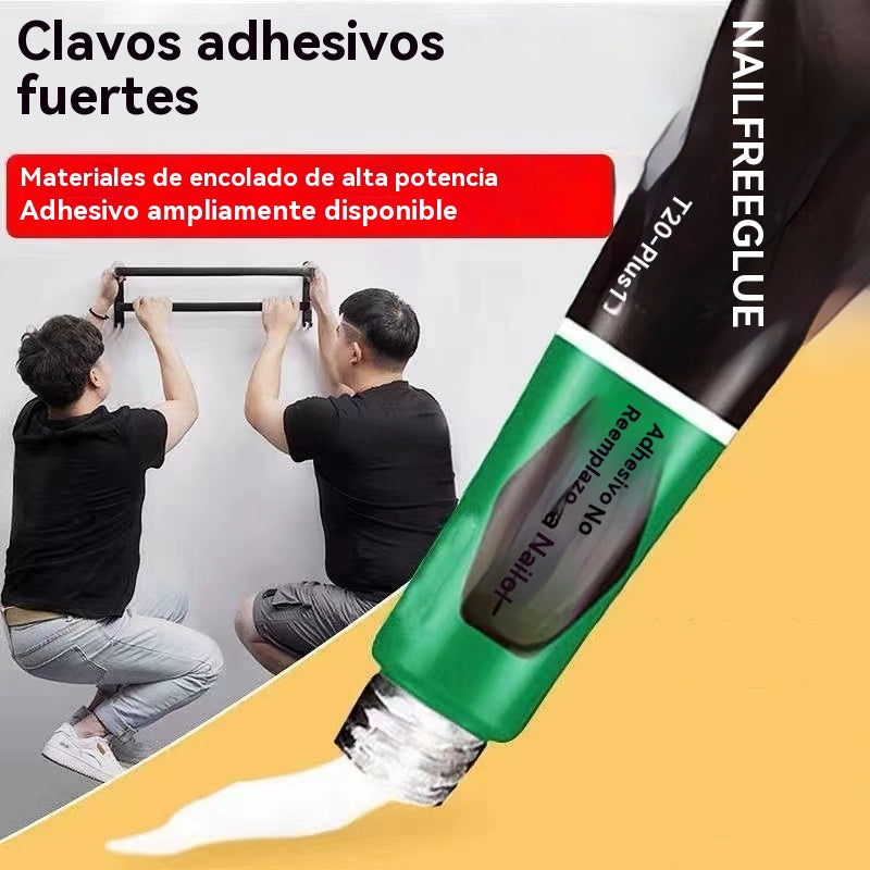 👍【5 piezas】☔Adhesivo universal impermeable sin esquinas❗️❗️Pegamento universal fuerte sin clavos para uso doméstico, se puede utilizar para paredes, azulejos, puertas y ventanas de vidrio, etc.