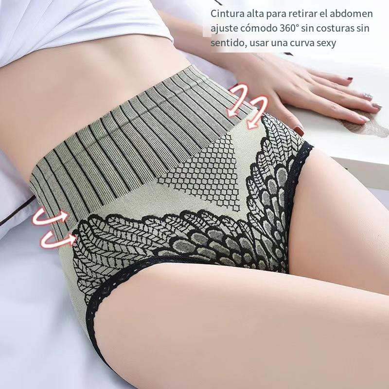 š„ć50% de descuentoćš„ćConjunto de 7 piezasćBraguitas de control de abdomen de cintura alta con encaje de talla grande para mujer