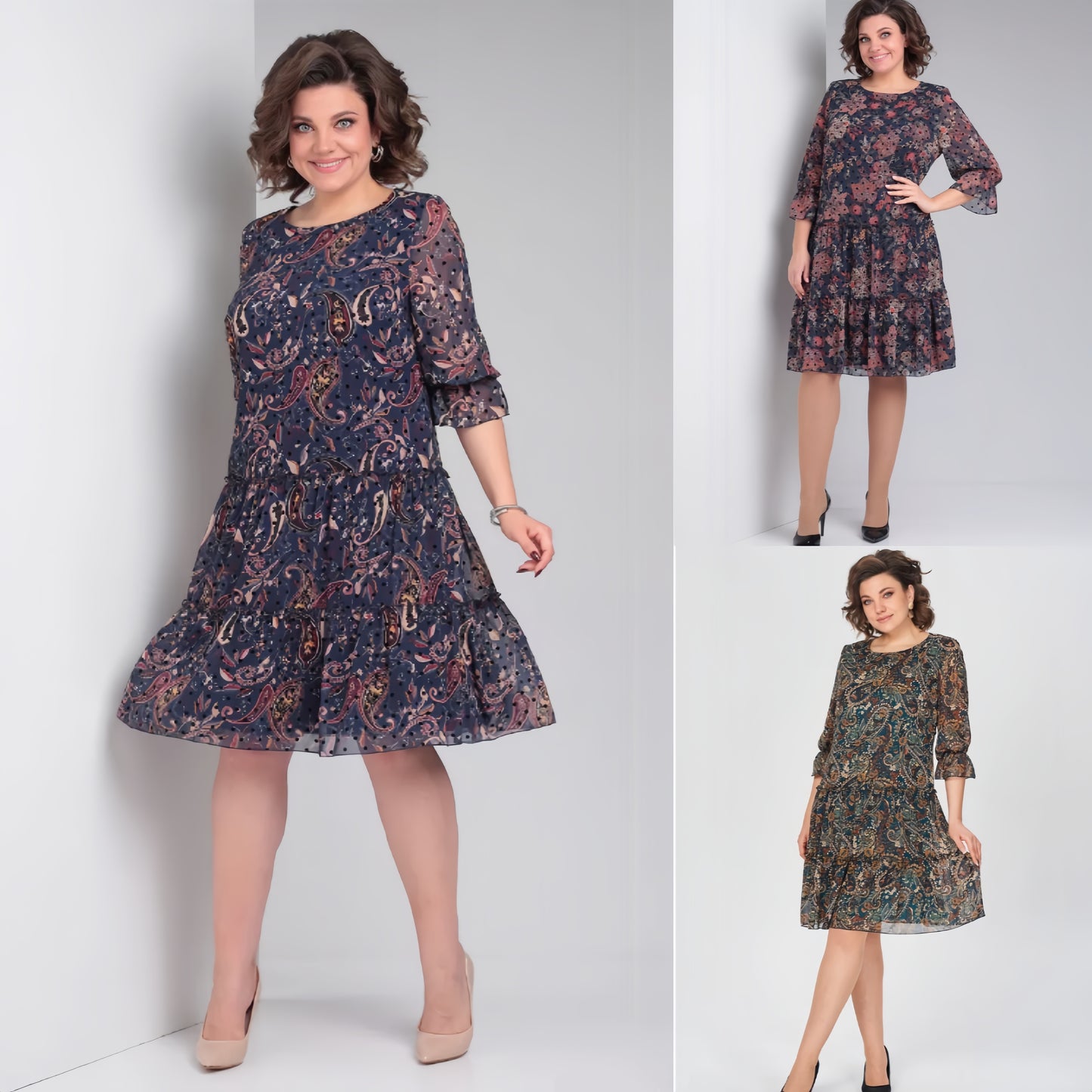 【🥇🥇Бестселър в България】👗【S-5XL】 Нова елегантна рокля с щампа за пролет и есен 2025